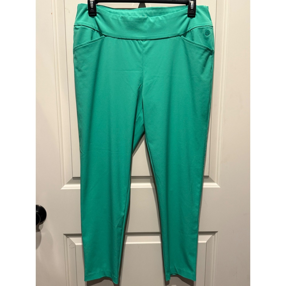Lilly Pulitzer Luxletic Weekender Crop Pant Green Womens 16 Pull On Athleisure